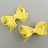 Boutique Bow Piggy Pair - Yellow