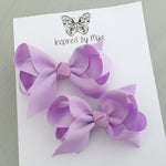 Boutique Bow Piggy Pair - Light Purple