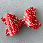 Small Pippa Bow - Red & White