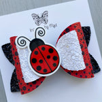 Large Charlotte Bow - Ladybug