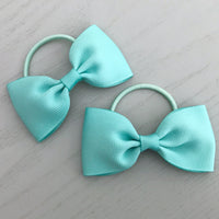 Elastic Bow Piggy Pair - Mint