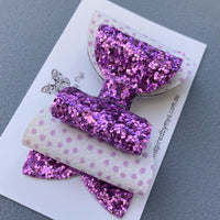 Charlotte Bow - Purple & White Glitter