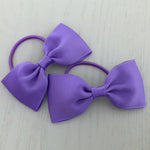 Elastic Bow Piggy Pair - Purple