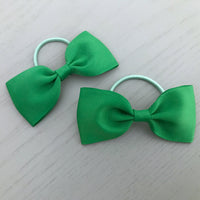 Elastic Bow Piggy Pair - Green