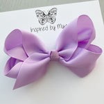 4 Inch Boutique Bow Clip - Light Purple